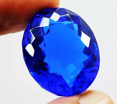 Natural 73+ Ct Oval Cut Certified Translucent Rich Blue Tanzanite Gemstone • £23.24