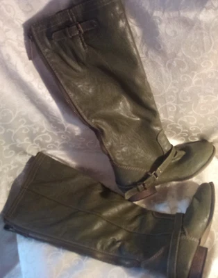 $25 • Buy Breckelles Women Outlaw-81 Western Riding  Knee High Casual Boots Olive Size 6.5