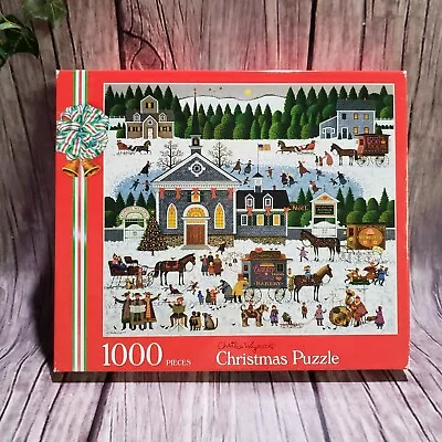 Vintage 1989 Charles Wysocki Church Yard Puzzle 1000 Piece Jigsaw Puzzle MB • $20