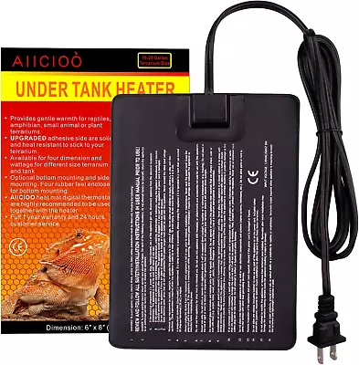 Aiicioo Reptile Heating Pad - Hermit Crab Heater Heat Mat For Reptiles Snake Liz • $19.01