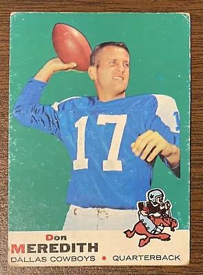 Don Meredith 1969 Topps Football Card # 75 Dallas Cowboys • $6.02