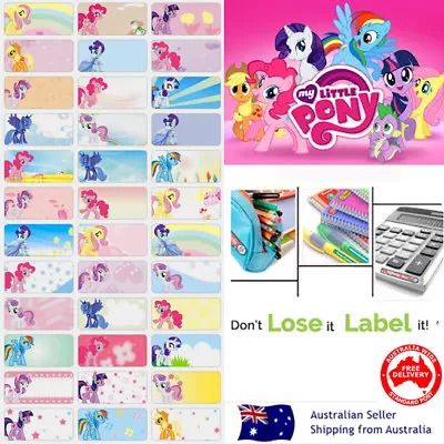 $4.99 • Buy My Little Pony Kids Personalised Name Label Preschool Back2school Pencil Sticker