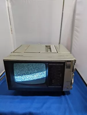 Vintage Goldstar Portable Television W Fm/am Radio 5  B&w Tv Kma-0506 Works  • $60