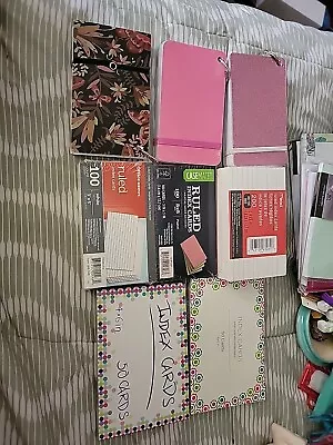 Index Cards Assorted Mix Lot Of 8  White & Colors 4x6 & 3x5 School Projects • $17.99