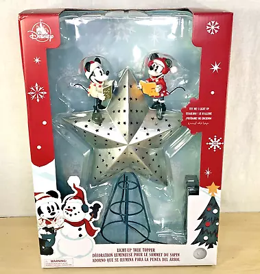 Disney Christmas Tree Topper Holiday Star Mickey And Minnie Mouse Light Up • $84