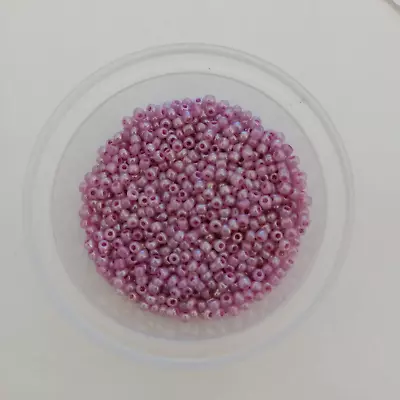 400cs Tiny 3mm Orchid Purple Glass Seed Beads Ceylon AUS Free Postage 155 • $3.95