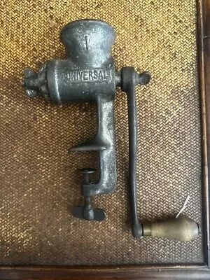  Universal Vintage Meat Grinder No 1 Heavy Duty Hand Crank Table Mount USA • $95.99