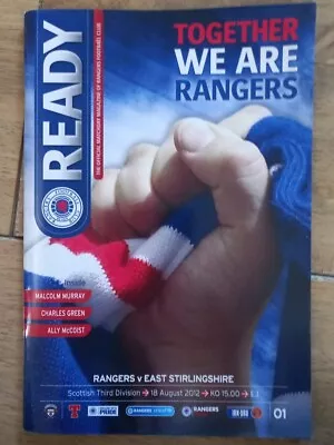 Rangers V East Stirlingshire Scottish Third Division 18th August 2012 • £4