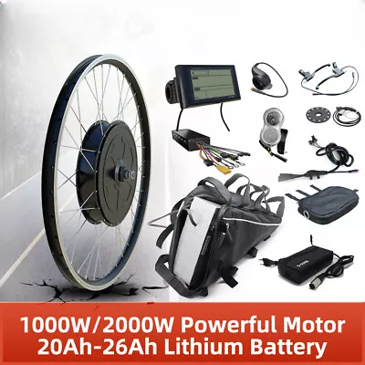 48V 1000-2000W Electric Bicycle Conversion Kit With 26Ah Battery Hub Motor Wheel • $699