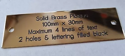 Brass Engraved Memorial Bench Picture Trophy Plaque Name Plate Sign Personalised • £9.95