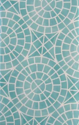 Mosaic Water Ringlets Pattern Vinyl Flannel Back Tablecloth - Var Sizes • $17.50