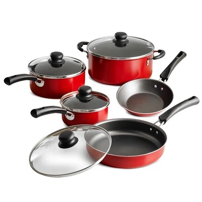 $26.99 • Buy 9 Piece Cookware Set Nonstick Pots And Pans Home Kitchen Cooking Non Stick NEW