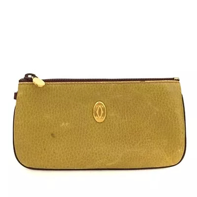 $1 • Buy Cartier Leather Cosmetic Pouch Bag /5Q1228
