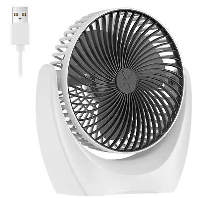$15.99 • Buy Desk Fan Small USB Portable Fan Adjustable Head 210° Rotatable Mini Personal Fan