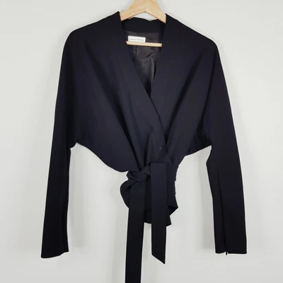 $175 • Buy SCANLAN THEODORE Womens Size M / L Or 12 - 14 Black Wrap Jacket