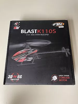 XK K110S Blast 6CH Brushless 3D6G RC Helicopter RTF 3 Battery Xtra Parts Futaba. • $165