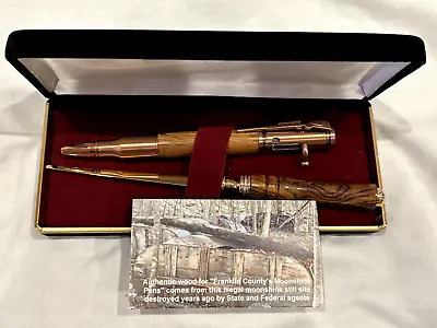 Moonshine Still Wood Gun Bullet Pen Bolt Action Lever Letter Opener With Box • $75