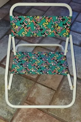 Disney Kids Beach Chair Vintage Mickey Mouse Minnie Goofy . Foldable  • £48.25