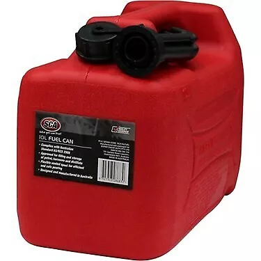 Sca Plastic Jerry Can-10L(Red) For Filling & Storage Fuel Flexible Vented Spout • $49.90
