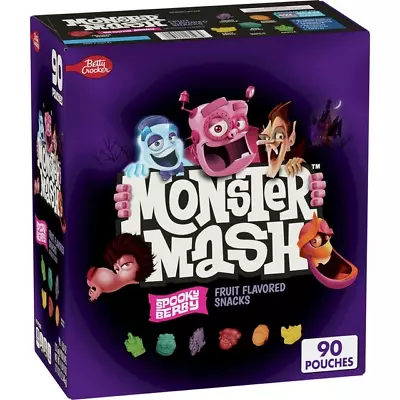 Monster Mash Spooky Berry Fruit Flavored Snacks Treat Pouches Gluten Free 90 • $22.99