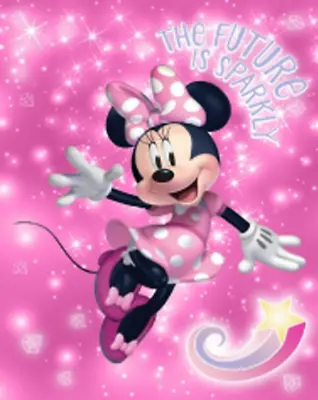 Disney Minnie Mouse Sparkle Soft Throw Silk Blanket 40 X50  • $12.99