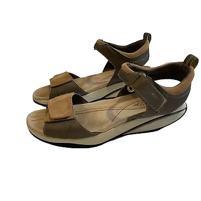 MBT Women's Sandals Women’s Tan Gray  Open Toe Comfort Size 12 • $31.99