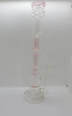 $30 • Buy 16  Triple Tree Perc Bong Heat Treated Borosilicate Glass Water Pipe Hookah USA