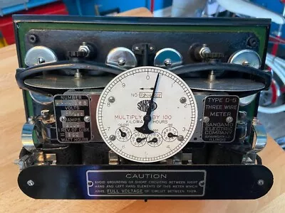 Vintage Sangamo Watthour Meter Type D-5 Three Wire Meter 125/250 Volt 3000 Amps • $475