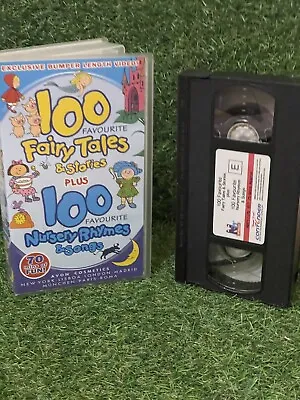 100 Favourite Fairy Tales Stories Nursery Rhymes Songs VHS Video Kids Children’s • $18.64