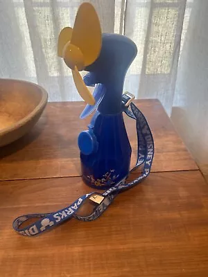 Walt Disney Parks 12  Misting Water Spray Bottle Fan With Blue Lanyard Tested • £7.24