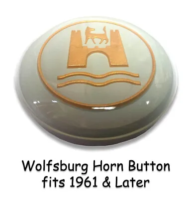 Vw Type 1 3 Bug Ghia Notchback Squareback Fastback Wolfsburg Horn Button • $28