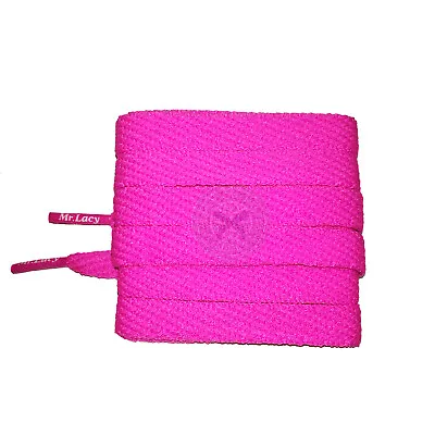 Mr Lacy Flatties - Lipstick Pink Shoelaces (130cm Length | 10mm Width) • £4.99
