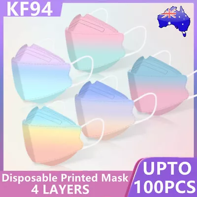 10/50/100PCS 4-Layer KF94 Face Mask Disposable Mouth Filter Protective Adult A • $14.39