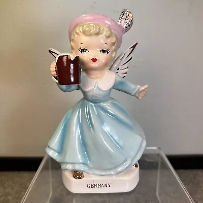 Vintage RARE Napco Angel Figurine With Beer Stein Glossy Porcelain • $99.99