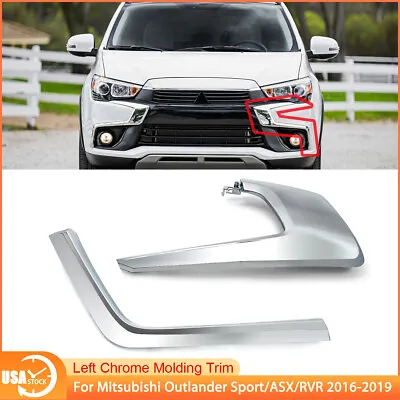 Front Bumper Left Chrome Molding Trim For Mitsubishi Outlander Sport RVR 2016-19 • $36.59