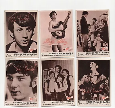 The Monkees Trading Card Series Mike Nesmith 1966 6x Lot Vintage Vg-ex • $9.99