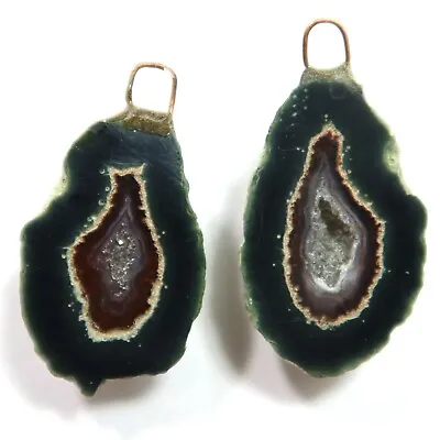 Distressed Tabasco - Tiny Mexican Geode Polished Halves With Ring  TABD58 • $18.19