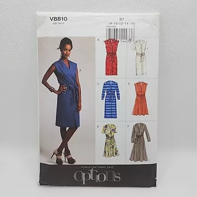 Vogue 8810 Misses' Button Front Shirt Dress Sewing Pattern Size 8-16 Uncut • $5.99