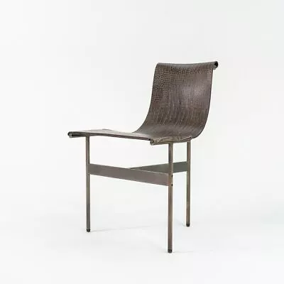 Gratz Industries Laverne TG-10 Sling Dining Chair Faux Crocodile Leather Bronze • $4500