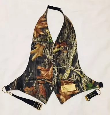 New Mossy Oak Breakup Camo Reversible To Black Backless Kids Vest Wedding Up • $20