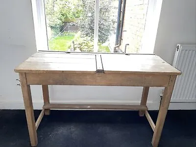 £65 • Buy Vintage Wooden School Desk Double