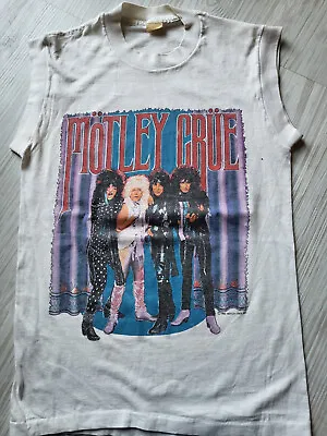 Vintage Medium Motley Crue Theatre Of Pain Original World Tour Tank Shirt 1985 • $199.99