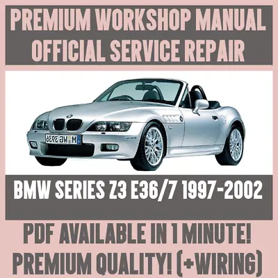 WORKSHOP MANUAL SERVICE & REPAIR GUIDE For BMW Z3 E36/7 1997-2002 +WIRING • $15.16