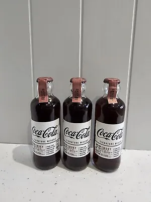 Coca Cola Signature Mixers Glass Bottle Smoky Notes 3x Full 200ml EXPIRED • £10