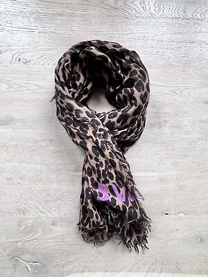 LOUIS VUITTON Stephen Sprouse Brown Leopard Scarf  GENUINE & AUTHENTIC • £595