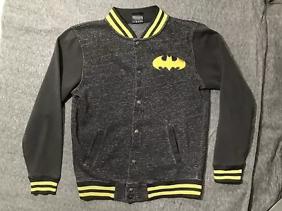 Batman DC Comics Men's Small Snap Up Varsity Jacket Black Yellow • $11.99