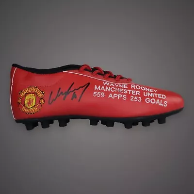 Wayne Rooney Signed Manchester United Boot Private Signing Signed 28/4/22 £125 • $155.42