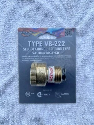 $5 • Buy Cash Acme - TYPE VB-222 - Self Draining Hose Bibb Type Vacuum Breaker
