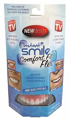 Instant Smile Comfort Fit Flex Teeth W Fitting Material & Case White One Size • $24.99