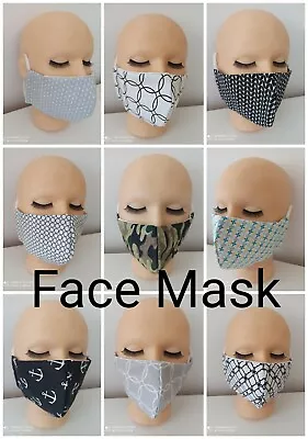 Cotton Face Mask Virus Protection Cover Washable Reusable Adults Kids UK  • £1.99